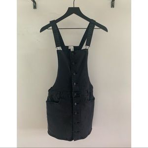 Black overall dress